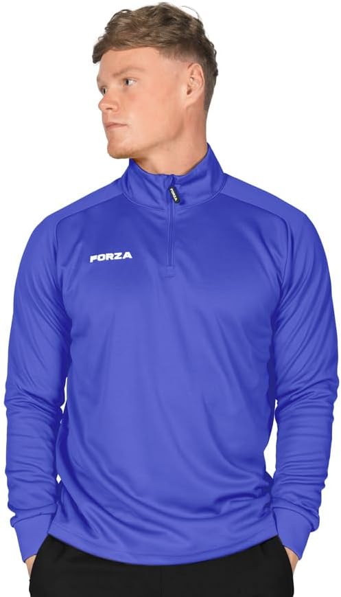 FORZA Men’s Tracksuit Jacket | Quarter Zip Sweatsuit Pullover – Mid Layer for Soccer Players, Runners & All Athletes