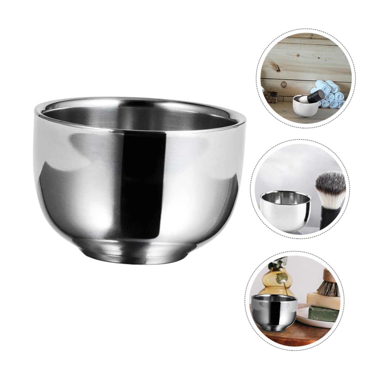 HAPINARY 3 Pcs Practical Shaving Soap Bowl Cup Compact Travel-friendly Men's Shaving Lather Bowl