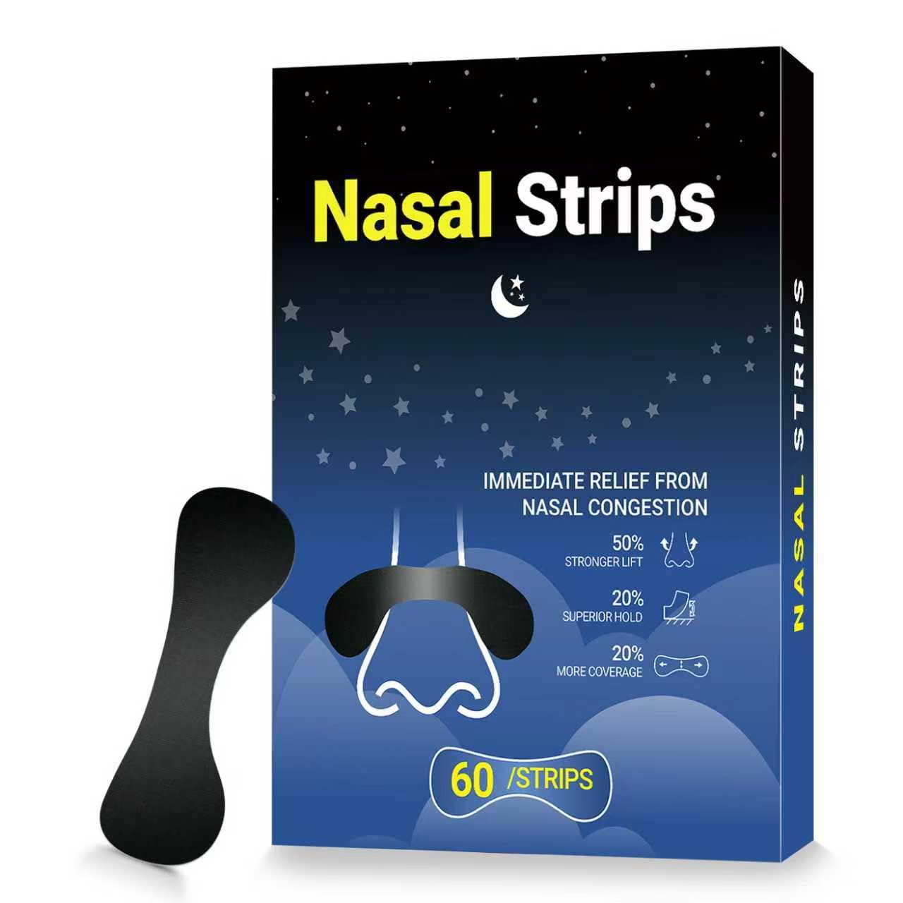 Nasal Strips for Snoring - Extra Strength Nose Strips for Breathing with Strong Adhesion - Sweat Resistant Design