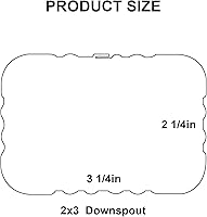 Vista 2 de Codo de bajante de canalón en forma de S Estilo B (compensación = 3) Codos en zig zag 2" x 3" Aluminio Blanco