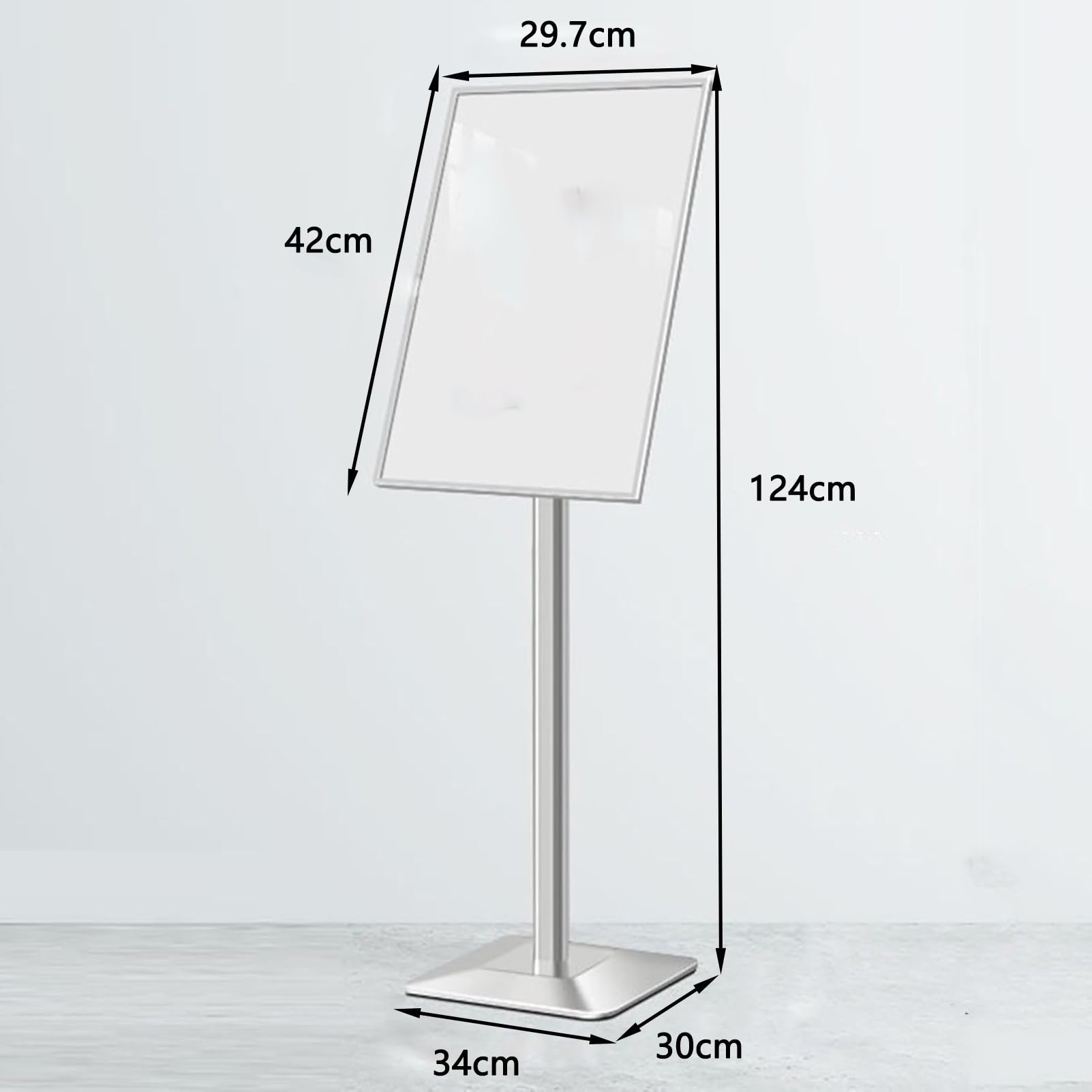 Soporte de aluminio ajustable para carteles publicitarios en interiores y exteriores