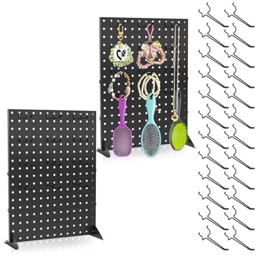 2Pcs Pegboard Display Stands for Vendors & Retail Stores with