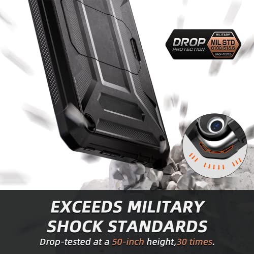 All-New Kindle Fire 7 Tablet Case (12Th Gen, 2022 Release) - Dj&Rppq Lightweight Armor Series Full Body Rugged Hands-Free Viewing Stand With Screen Protector For Amazon Fire 7 Kids Tablet - Black #TOP4