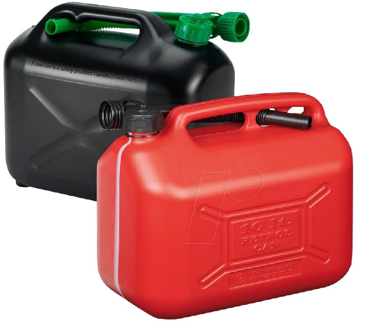 1 Tanica Carburante 10 Litri + Tubo Flessibile (La tanica può arrivare rossa o nera, in base alle disponibilità)