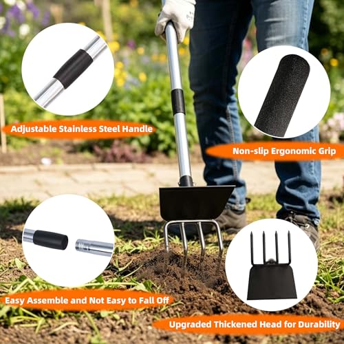Binette de jardin outil de désherbage manuel et aération des sols - 6