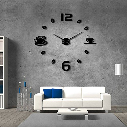 Reloj de pared analógico DIY grande sin marco 47 pulgadas miniatura 1