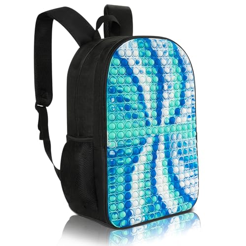 CNRYRIO Kids Backpack Pop it Fidget Toys Backpack School Book Bag for 4-12 Year Old Boys and Girls...
