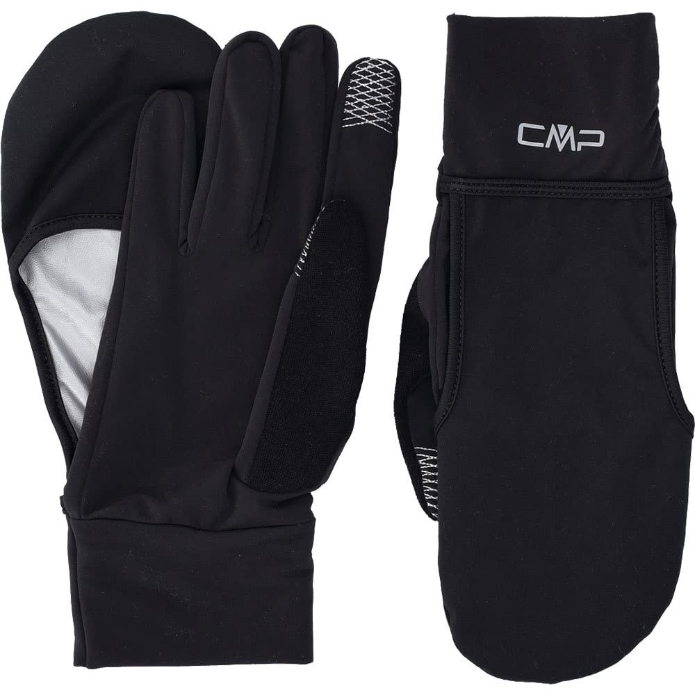 CMP - Woman Gloves With Laminated Fold-Back Mitten, Black, L/XL