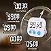 6 Pack Digital Kitchen Timer Small Classroom Timers for Kids Teachers (Blue&White)