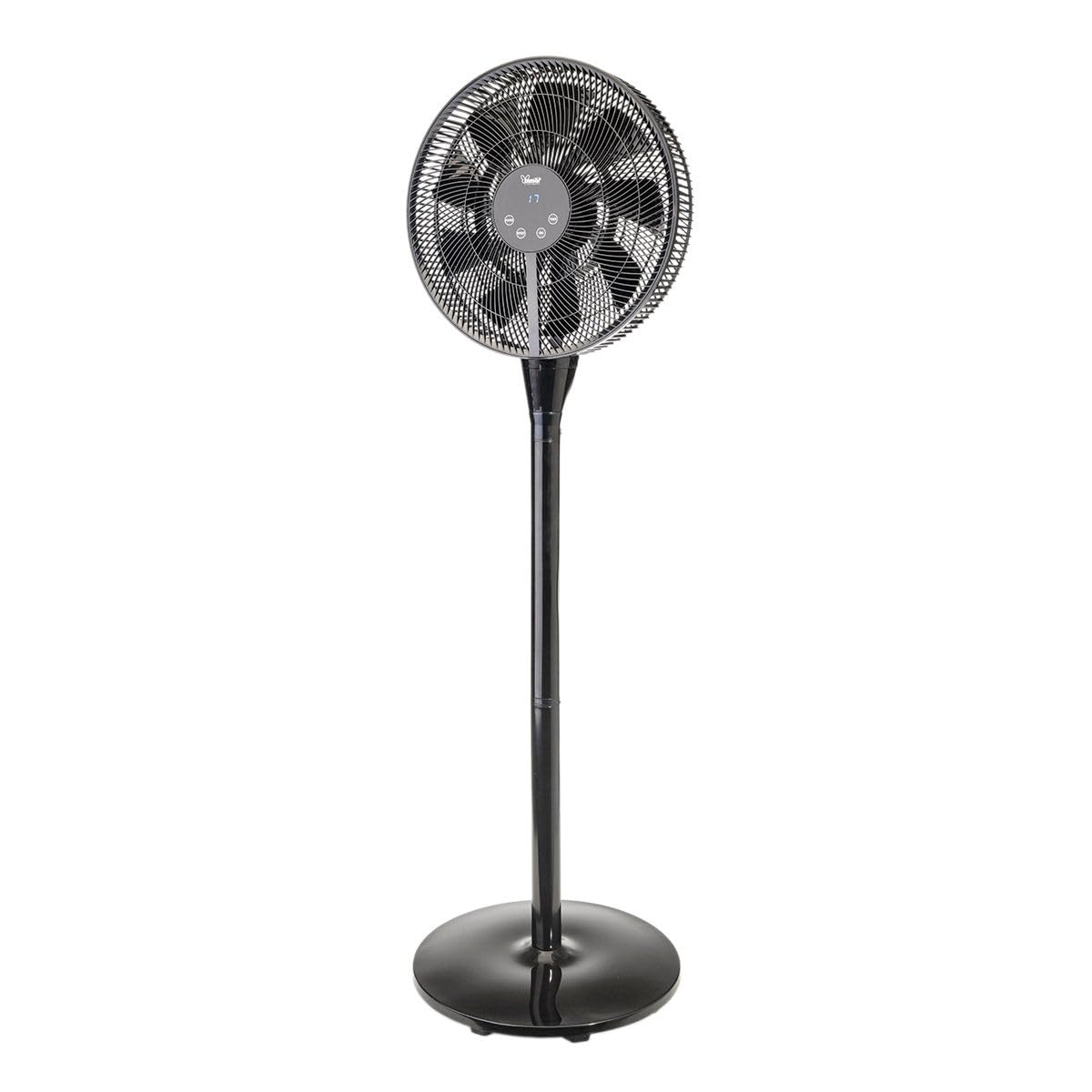 bimar VP458T Ventilatore a piantana slim.Silenzioso notte con telecomando Motore AC/DC Basso consumo,8 velocità,Timer 12h, Con display, Regolabile con due altezze,Diametro 40 cm. H1,30 9 pale. 25W