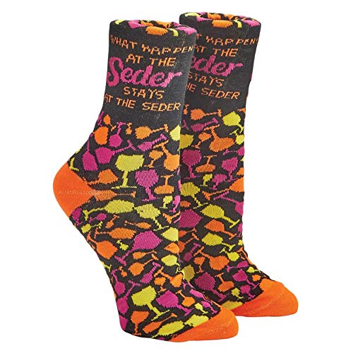 Rite Lite Passover Matzah Pattern Adult Crew Sock Decor For Pesach Seder