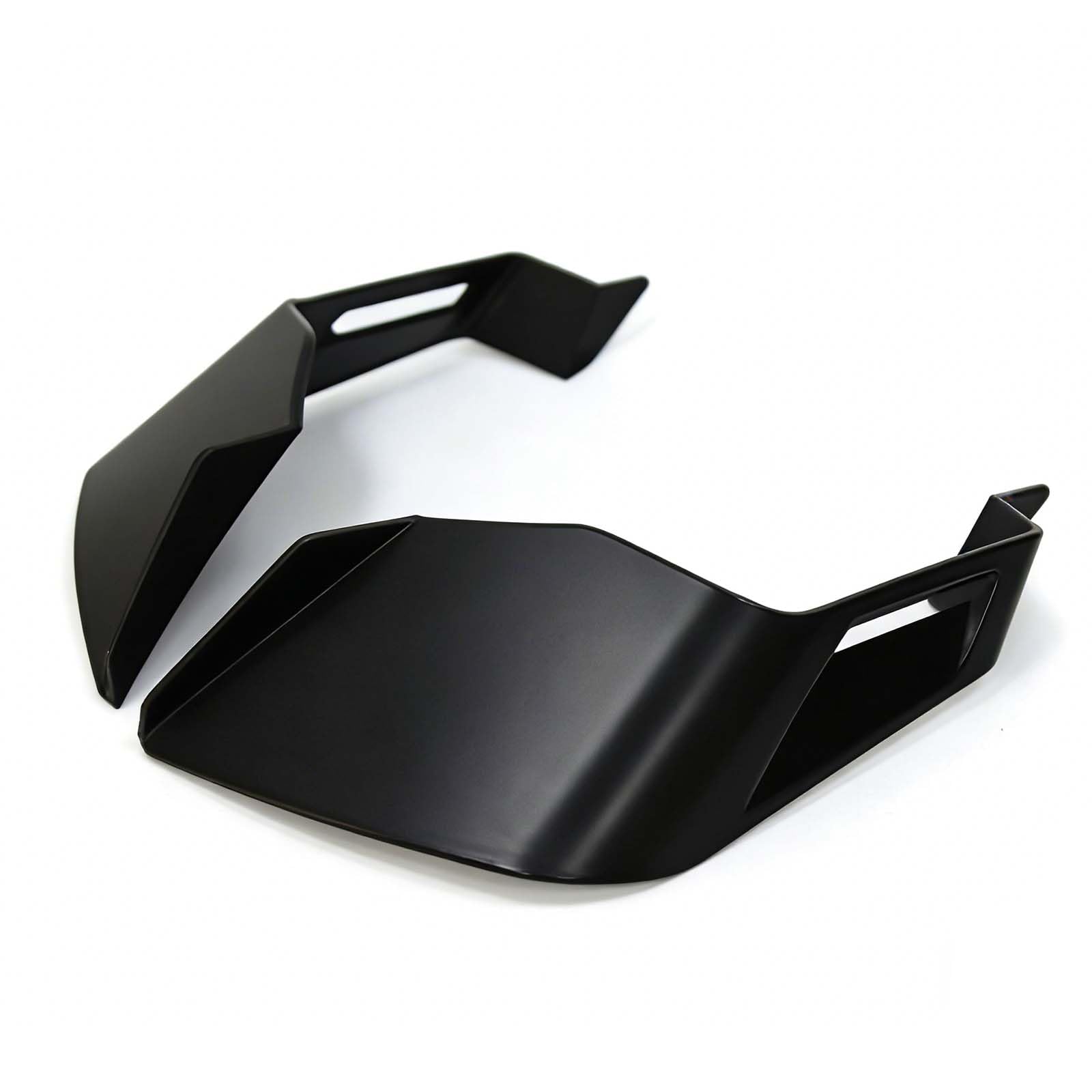 Aerodynamischer Flügel für Yamaha YZF-R7 2022 2023 2024 2025 2026 Motorrad Seitenspoiler Frontverkleidung Winglets Carbon Optik Schwarz Windabweiser Sport Tuning Zubehör, Gloss Black