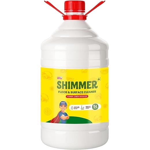 Shimmer Floor & Surface Cleaner Phenyl – 5L Mega Jar | Power Lemon Booster Formula | Long Lasting Fragrance