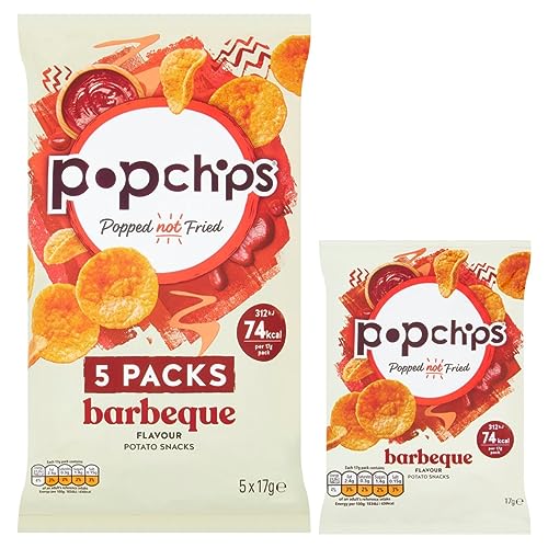 popchips - BARBEQUE Multipack Crisps 5 Pack Bag - Fully loaded with flavour, iconic ridged crisp, unmistakable crunch - Image 3
