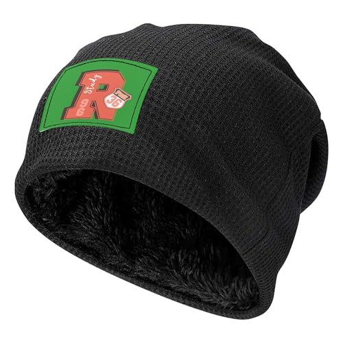 Bonnet en maille gaufrée anti froid doublure peluche pour le vélo et running