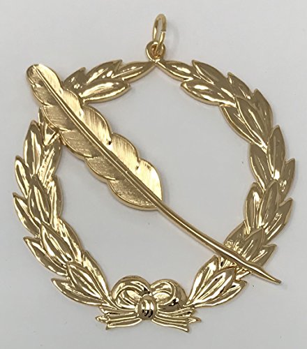 Freemason Grand Assistant Secretary Collar Jewel in Gold Tone