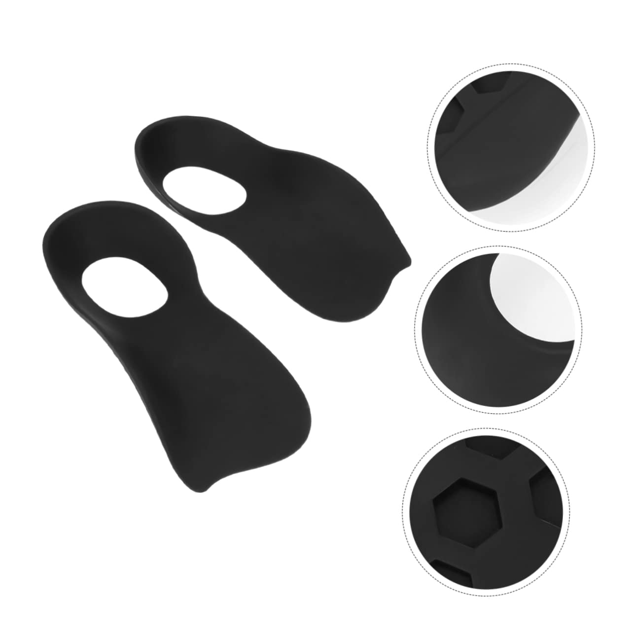 SEWOART 1 Pair Insole Inserts Flatfoot Pad Orthotic Leg Plantar Inserts Corrective Shoe Cushion Corrector Support Spurs High Arch Foot Care Cushion Black