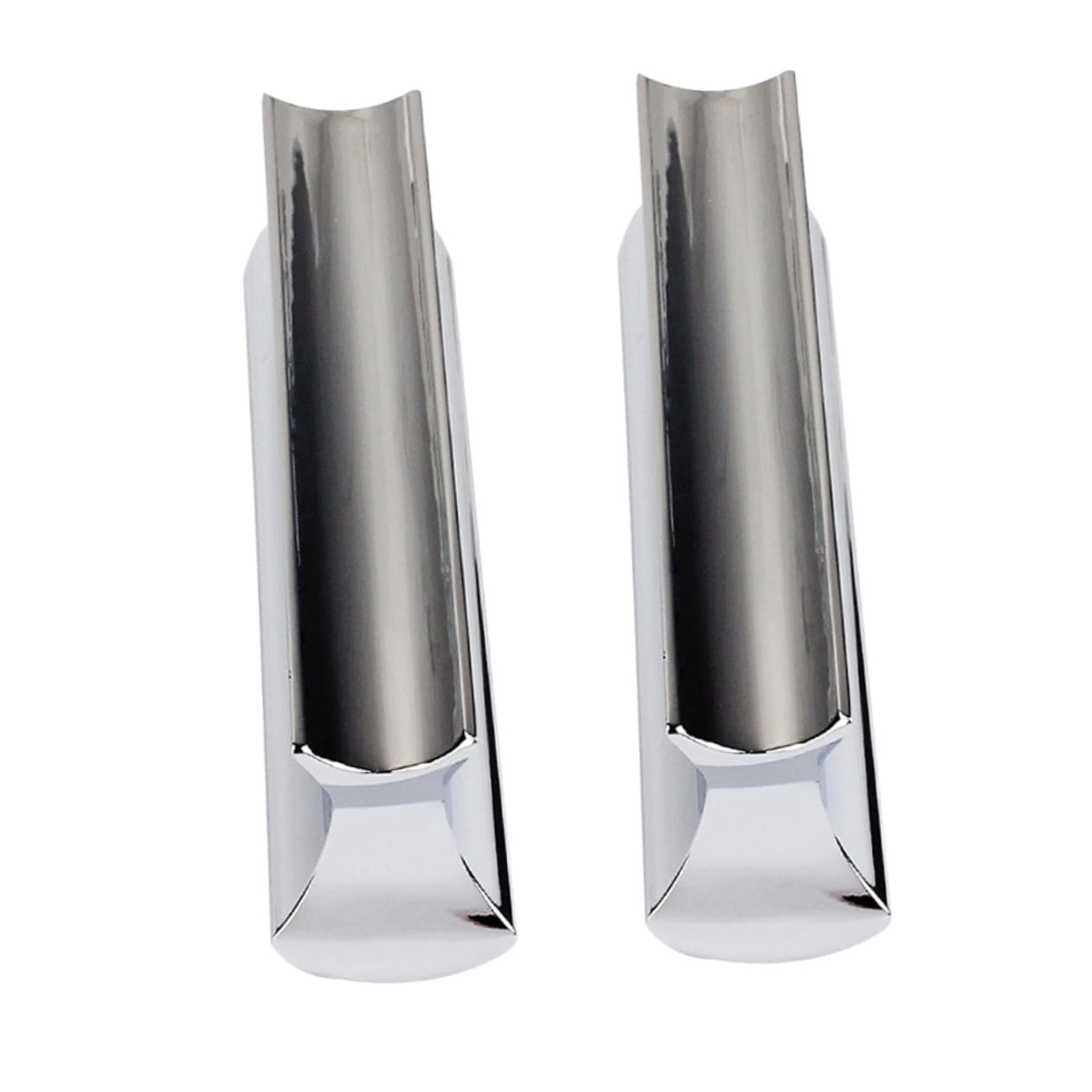 Sosoport Slide Guitar Small 2pcs Professional Guitar Slides Hard-chrome Plated Stainless Steel Guitar Accessories