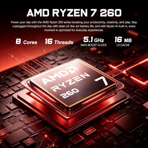 Image of HP HyperX Omen 15 5060 AMD Ryzen 7 260 Gaming Laptop, 16GB DDR5 + 1TB SSD