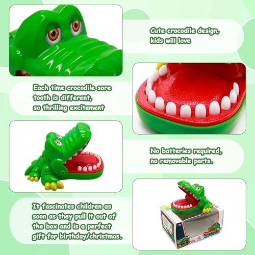 iShyan Crocodile Teeth Toys Game for Kids, Crocodile Biting Finger Dentist Games Funny Toys, 2020 Version Ages 4 and Up - Image 5