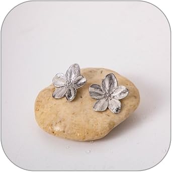 Gold Flower Earrings for Women Silver Statement Earrings Chunky Daisy Floral Summer Fashion Trendy Jewelry Gifts