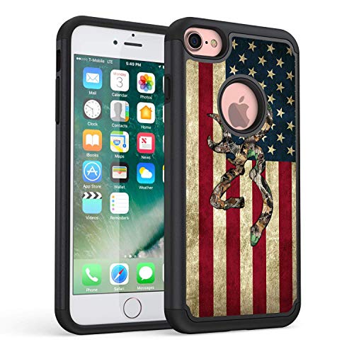 iPhone 7 Case, iPhone 8 Case,Rossy Camo American Flag Design Shock-Absorption Dual Layer Hybrid Armo - //medicalbooks.filipinodoctors.org