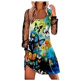 Kleid Damen Elegant, Faschings Kleid Kleid Festlich Damen Hochzeits Shop Hamburg Hbh Brautmoden, Halblanges Brautkleid Mit Spitze Tshirt Kleid Damen(2-Grün,L)