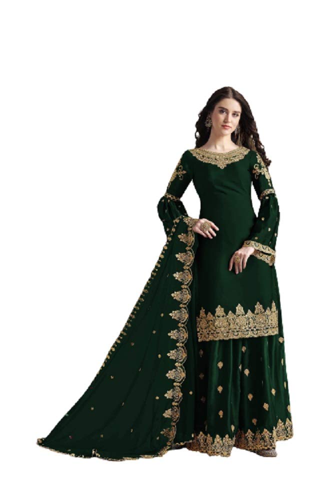 Ready to Wear Indian Pakistani Wedding Wear Palazzo Style Salwar Suit for Women