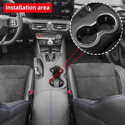 Portavasos carbono BETTERHUMZ para Ford Mustang 2024 2025 miniatura 2