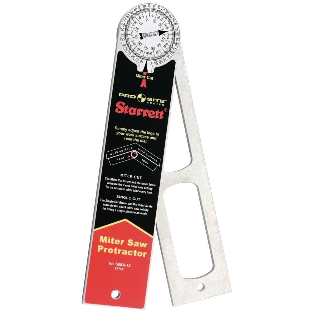 Starrett 505A-12 ProSite 12" Aluminum Miter Saw Protractor (67752)