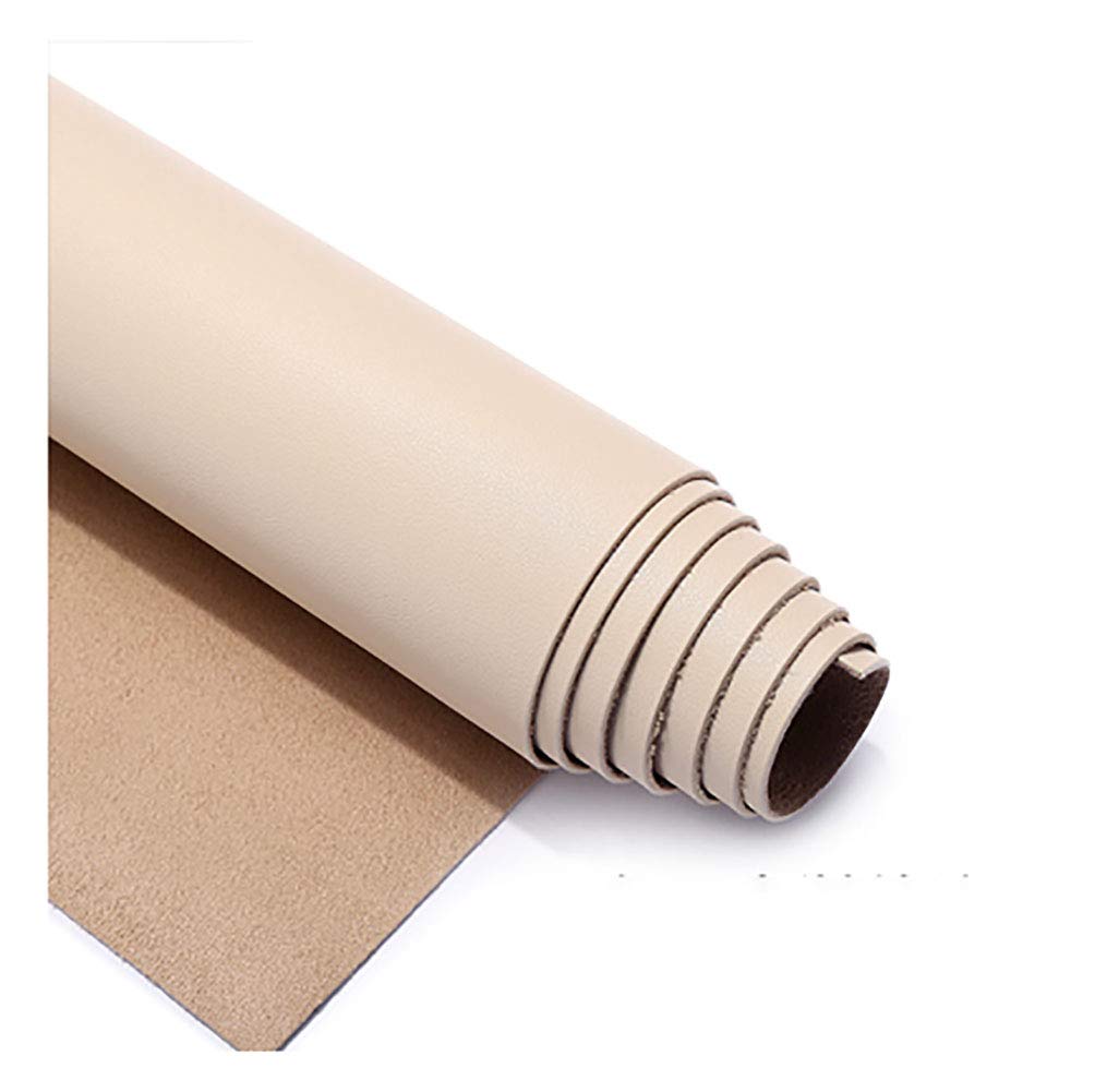 wangk Arkusze ze sztucznej skóry bawełna tył do produkcji kolczyków i kokardek, rękodzieło DIY sztuczna skóra skóra materiał tapicerski materiał do produkcji kokardek i kolczyków - beżowy 57 # 1,38 × 2 m