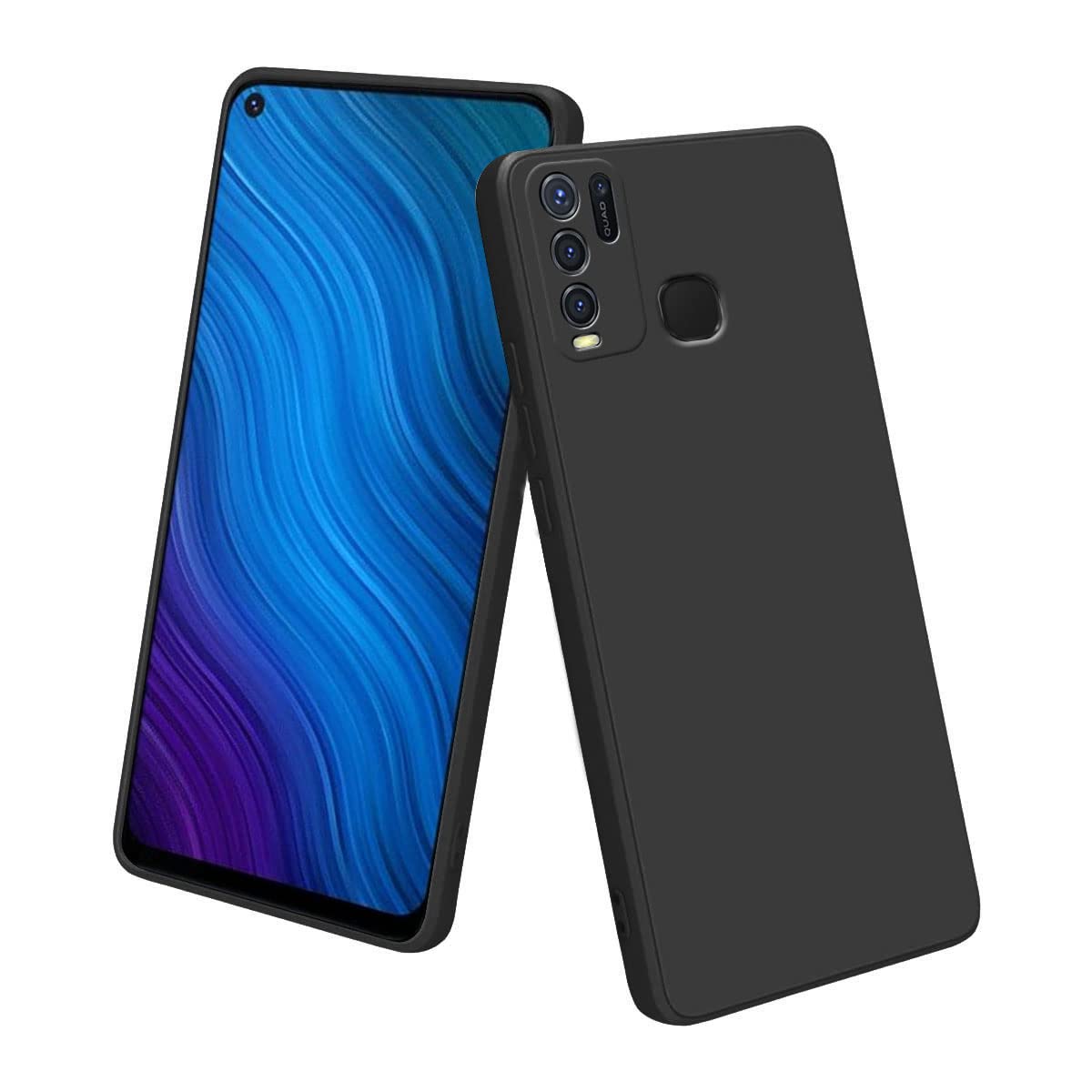 LIRAMARK Silicone Soft Back Cover Case for Vivo Y50 / Y30 (Silicone Black) (B0BBVBFXYN) Amazon Price History, Amazon Price Tracker