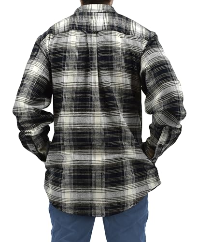 Andrew Scott Mens' Flannel Shirt Jacket | 100% Cotton Button Down Long Sleeve Shaket with Pockets3