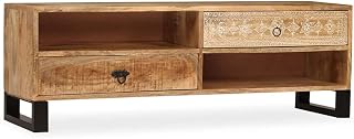 TV Stand, Mango Wood Media Console, Industrial Retro Storage Unit