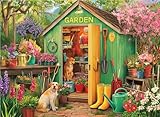 500 Piece Puzzle for Adults – Garden and Dog Jigsaw Puzzle...