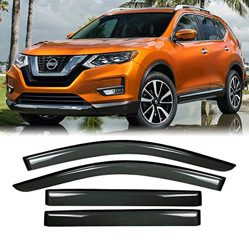 Gevog 4-Piece Side Window Deflector Original Window Visors for 2014-2020 Rogue (Not for Rogue Sport Model) Sun Rain Guard Ventvisor