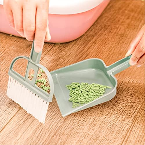 Episkey 6 Pcs Cleaning Set for Small Animal Cage, Small Pet Litter Scoop Set Pet Waste Cleaning Kit with Spray Bottle Small Dustpan for Rabbits Guinea Pigs Hamsters Chinchillas (Blue)