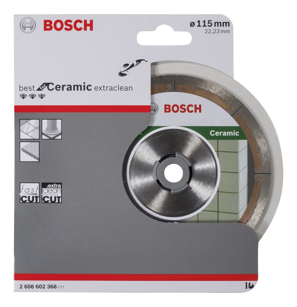 Bosch 2 608 602 368 - Disco de corte de diamante Best for Ceramic Extraclean (115 x 22,23 x 1,2 x 5 mm)