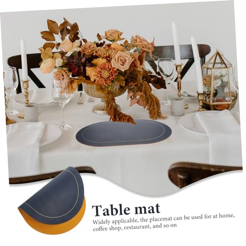Sets de table cuir antidérapants Zerodeko lavables et imperméables pour table à manger