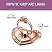 Universal Phone Grip Holder, Expanding Grip Soocket for Cellphones, 360?? Rotation Poop Grip Holder for Phones, iPad and Tablet（Rose Gold