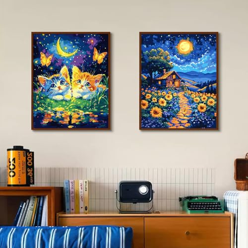 Yunnuo Cat Paint by Numbers Kit for Adults, 16X20 in — view 4