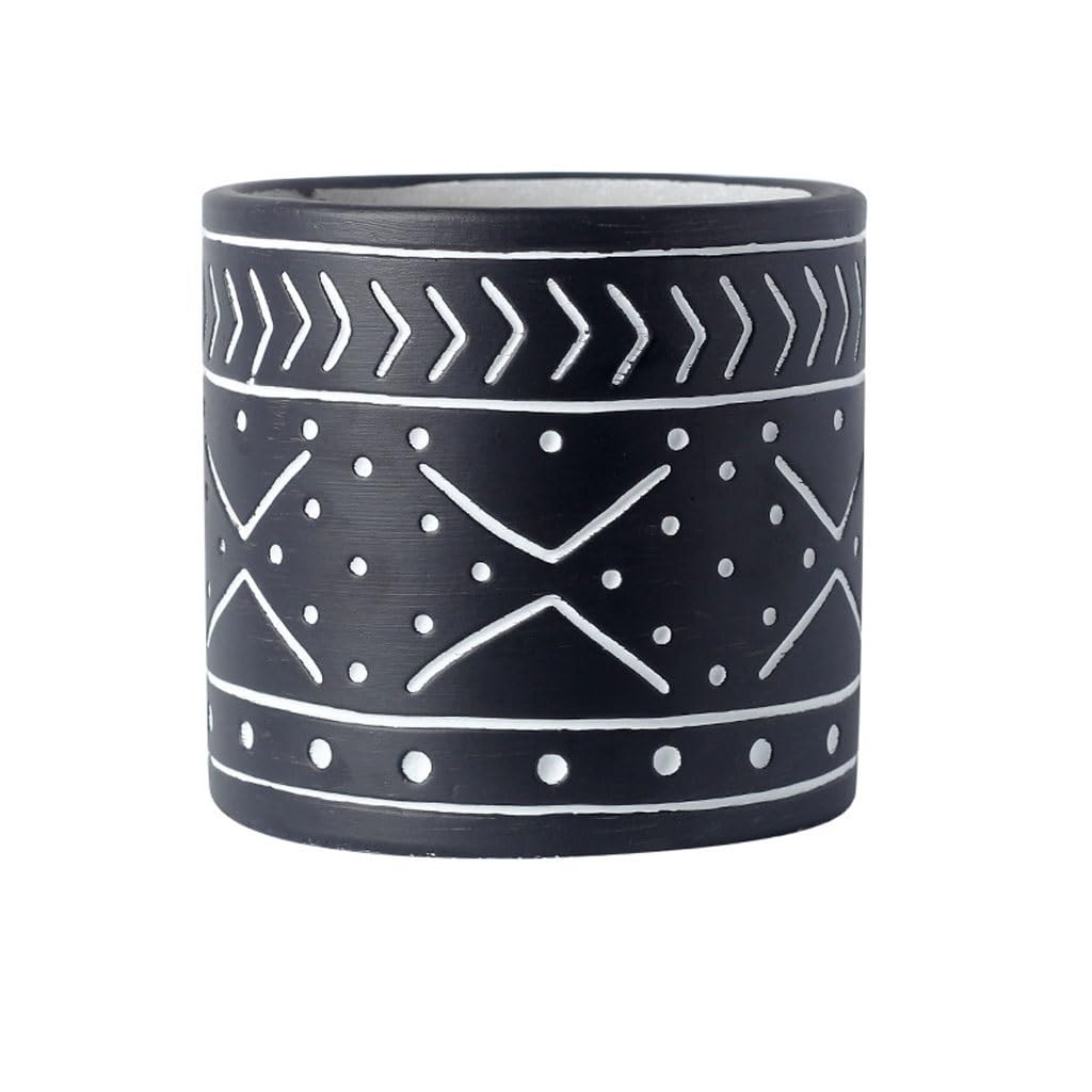 Gelasige B Flower Pots Modern Simple Home Flower Pot Simple Cement Flower Pot Tabletop Flower Pot With Drainage Holes Outdoor Flower Pots(B)