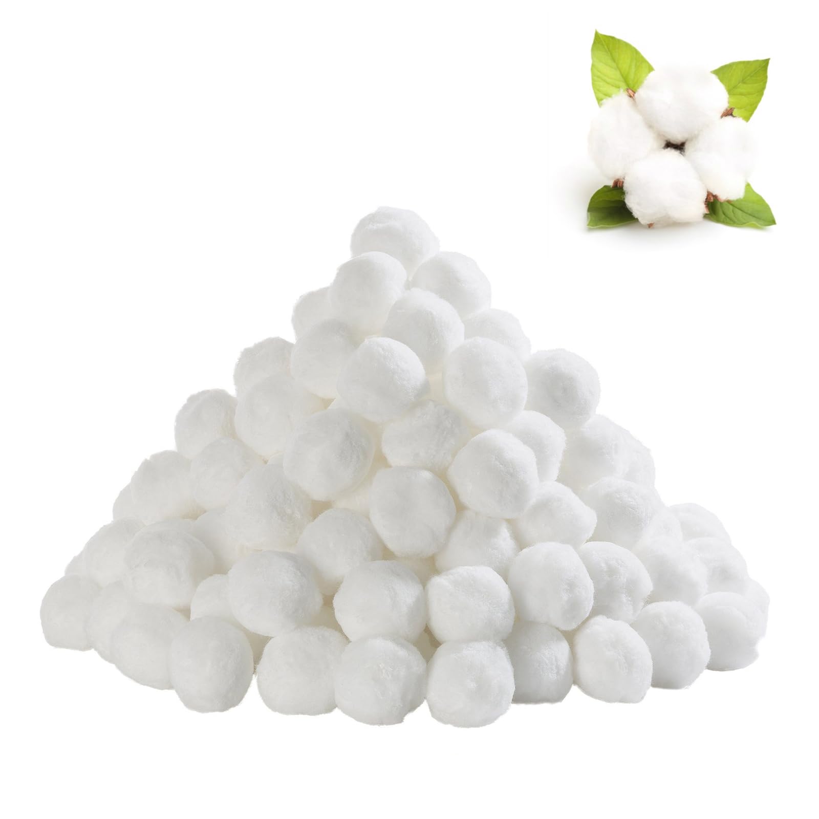 Comioke Cotton balls, cotton balls, white cotton ball, round, make-up cotton balls, cotton balls, cotton balls, cotton, 300 pieces