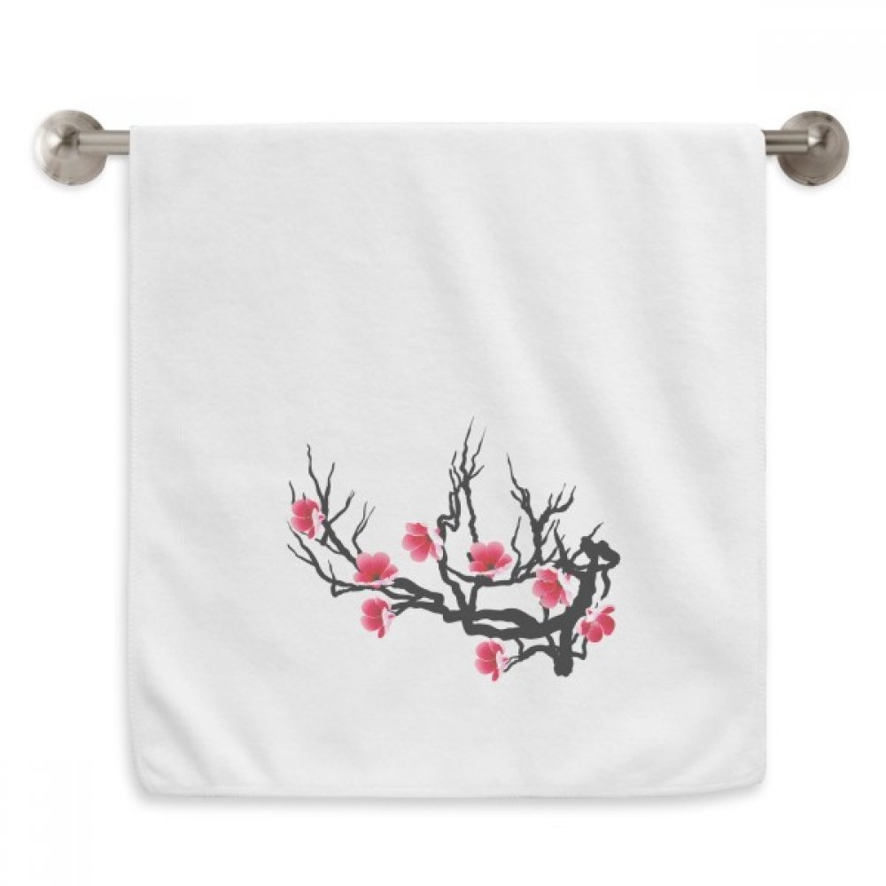 Serviettes moelleuses haut de gamme style Sakura rouge et noir 13x29"保护