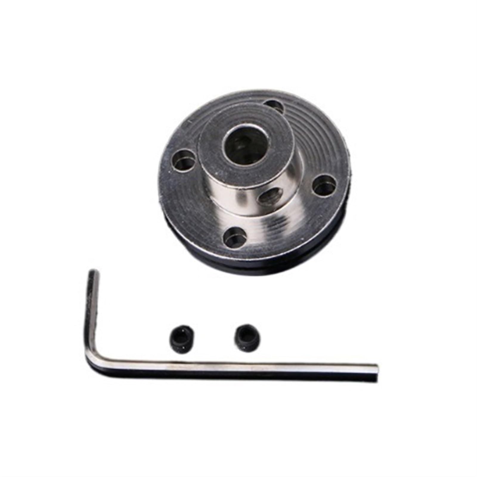 WEKONUMEX Flange Shaft Coupling, Rigid Flange Coupling Connector For 3-10mm Motor Shafts With M3 M4 Screws(7MM bore)