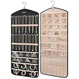 BAGSMART 吊り下げ ネックレス 収納 ジュエリーボックス 大容量 アクセサリーケース アクセサリーボックス ネックレスケース ピアス クローゼット 小物入れ 携帯用 持ち運び 収納 女性 女の子用