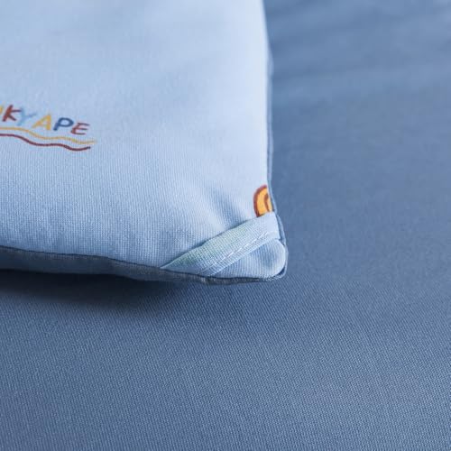 Image of Caressma 5 Pieces Twin Size Comforter Set Bed-in-a-Bag,Soft Comforter Print Spaceship for Kids,Includes Blue Comforter, Fitted Sheet, Flat Sheet,Pillow Case & Pillow Shame for All Seasons
