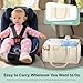 Baby Diaper Caddy Organizer - Portable Nursery Storage Basket for Newborn Essentials, Foldable Diaper Bag Organizer for Baby Shower Gifts and Registry Must-Haves, Car Organizer with Dividers (Beige)