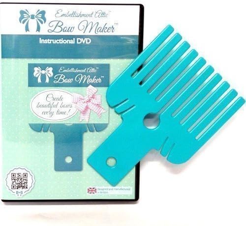 Embellishment Attic Bow Maker Tool and DVD, Aqua