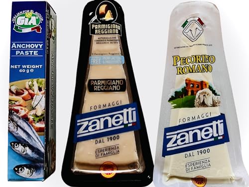 【冷蔵】「パスタ・リゾットに最適！ハードチーズとアンチョビのプレミアムセット パルミジャーノ レッジャーノ & ペコリーノ ロマーノ 150g GIA アンチョビ ペースト 60ｇ 各1個 クール宅急便 ザネッティ社 パスタ・リゾットに最適！ アンチョビ ペースト 2種 ハードチーズ ギフト お中元 料理好きな友達にプレゼントのサムネイル